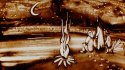2009 - Live sand painting, Bahrain, performance