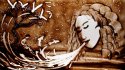 2011 : : Dessin sur sable, pour émission TV, Dancing on Ice
