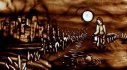 2010 - Live sand drawing for the show "Lunar Variations"