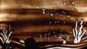 2010 - Live sand drawing for the show "Umbilical"